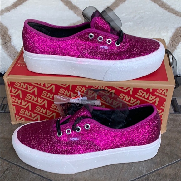 vans authentic platform pink